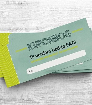 Gavekort Til Far Samlet Kuponhæfte Fra Børnene