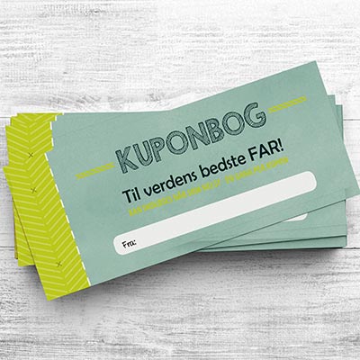 Gavekort Til Far Samlet Kuponhæfte Fra Børnene