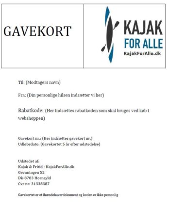 Gavekort Til Kajakforalle