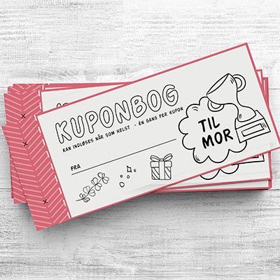 Gavekort Til Mor Lad Børnene Selv Udfylde Farvelægge
