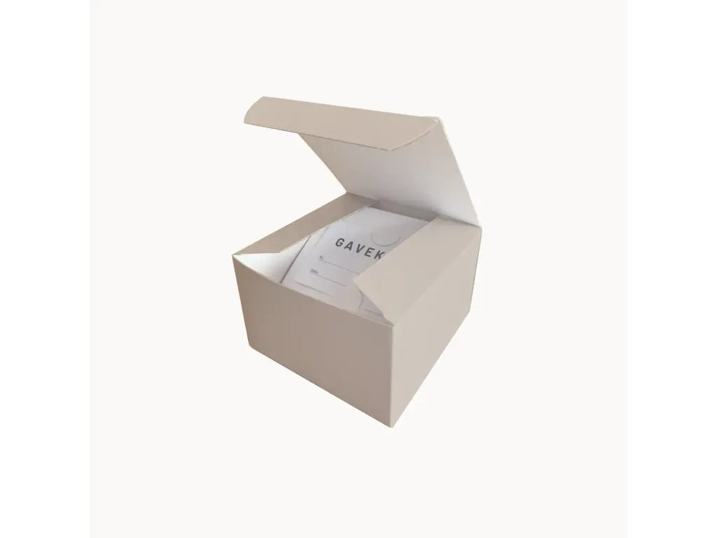 Gavekortæsker 11x11x7 Nougat Mat 100 Stk