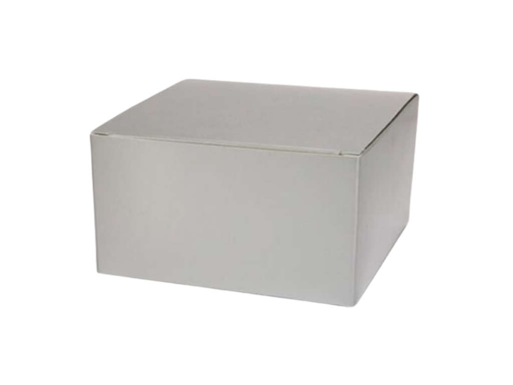 Gavekortæsker 11x11x7 Sølv Blank 100 Stk