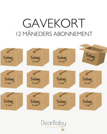 Legetøjskasser Måneders Abonnement Gavekort