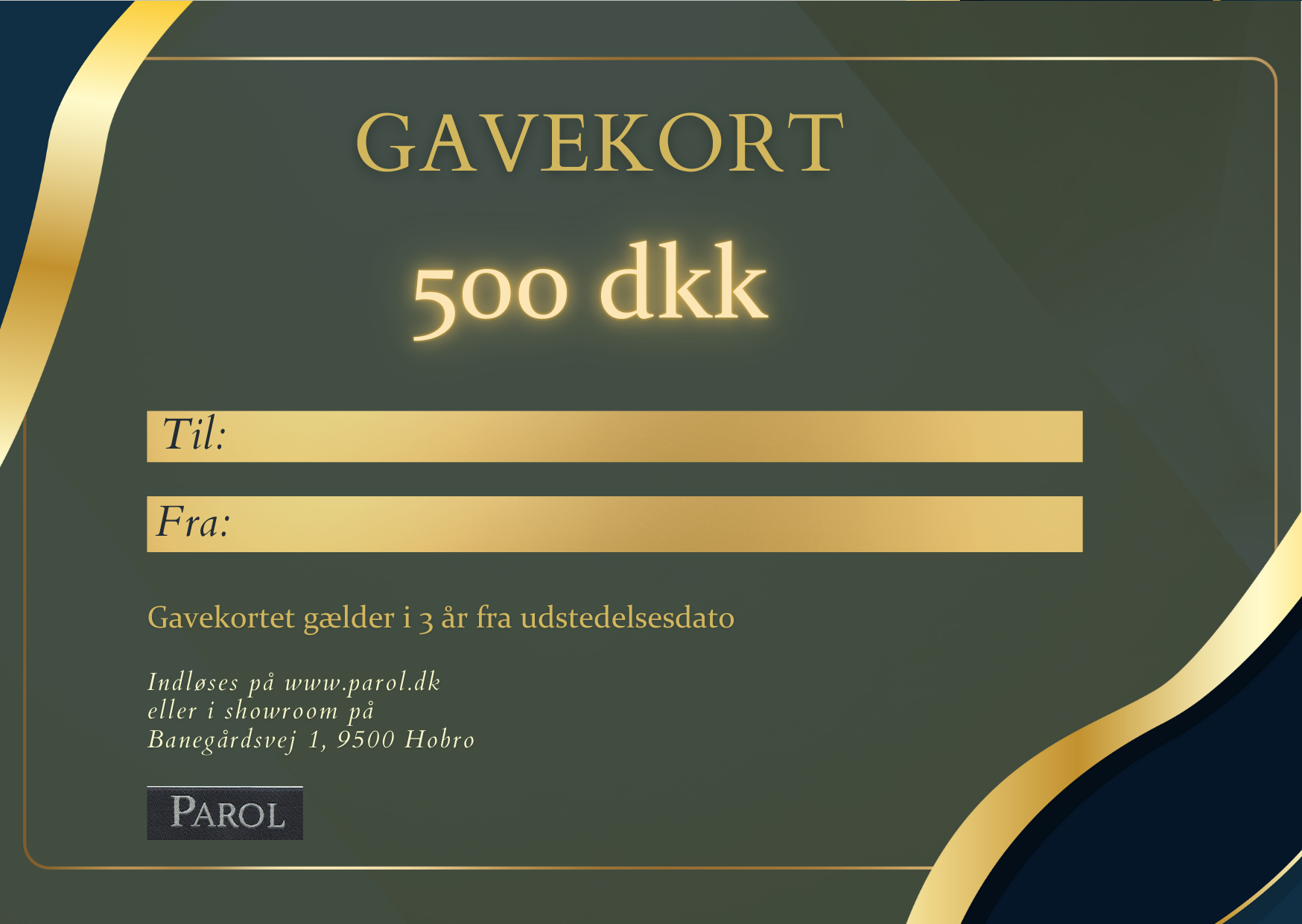 Parol Gavekort 500 Dkk